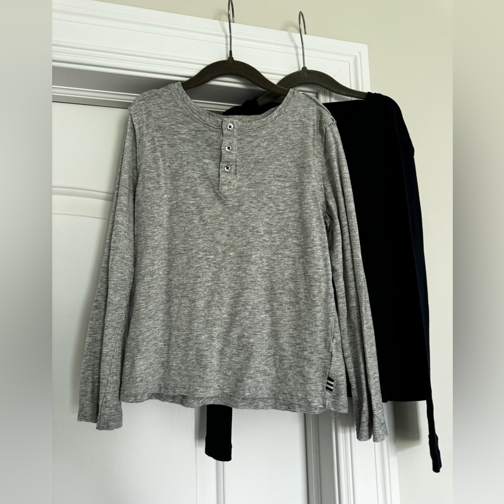 Boys BUNDLE Splendid Cotton Long Sleeve Henley | Crewneck Shirts Size 7